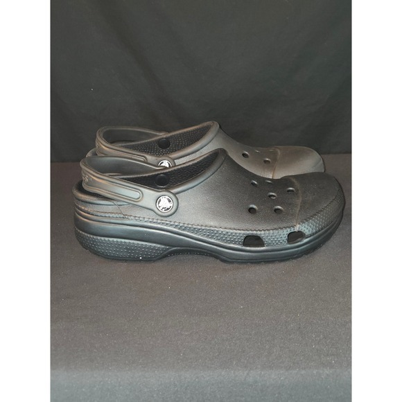 Crocs Men\'s Classic Clogs Black Comfortable‎ Slip On Sandals Size M8/W10